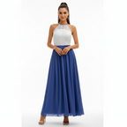 Ava | Women's Wedding Guest Maxi Dress With Draped Design And Pleated Detail | Elegant