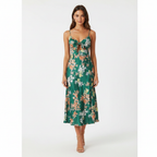 Ava | Women's Wedding Guest Maxi Dress With Spaghetti Straps And Cutout Detail | Summer
