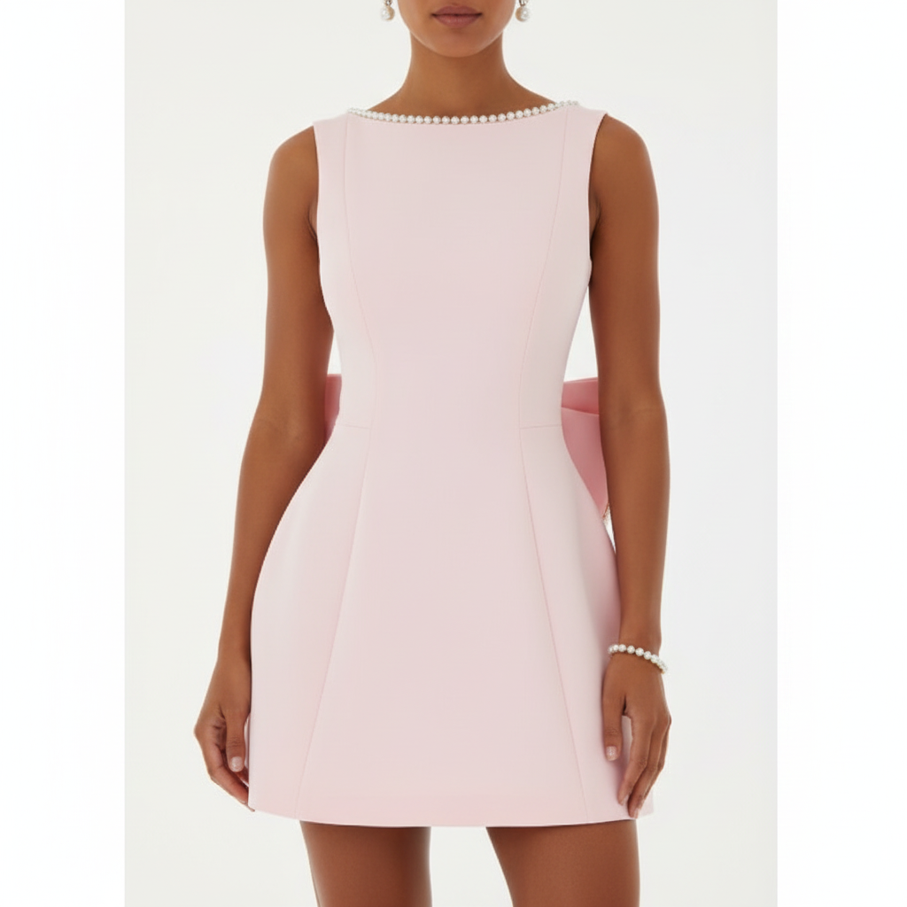 Ava | Women's Wedding Guest Mini Dress With Sleeveless Design And Pleated Skirt | Elegant