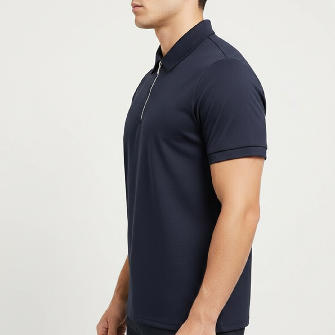 Callahan | Men’s Polo With Zip Closure And Structured Collar