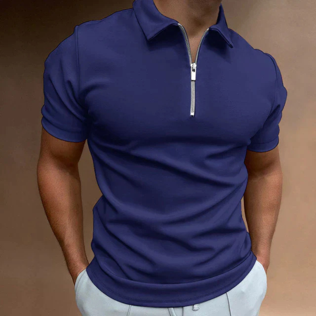Callahan | Men’s Polo With Zip Closure And Structured Collar