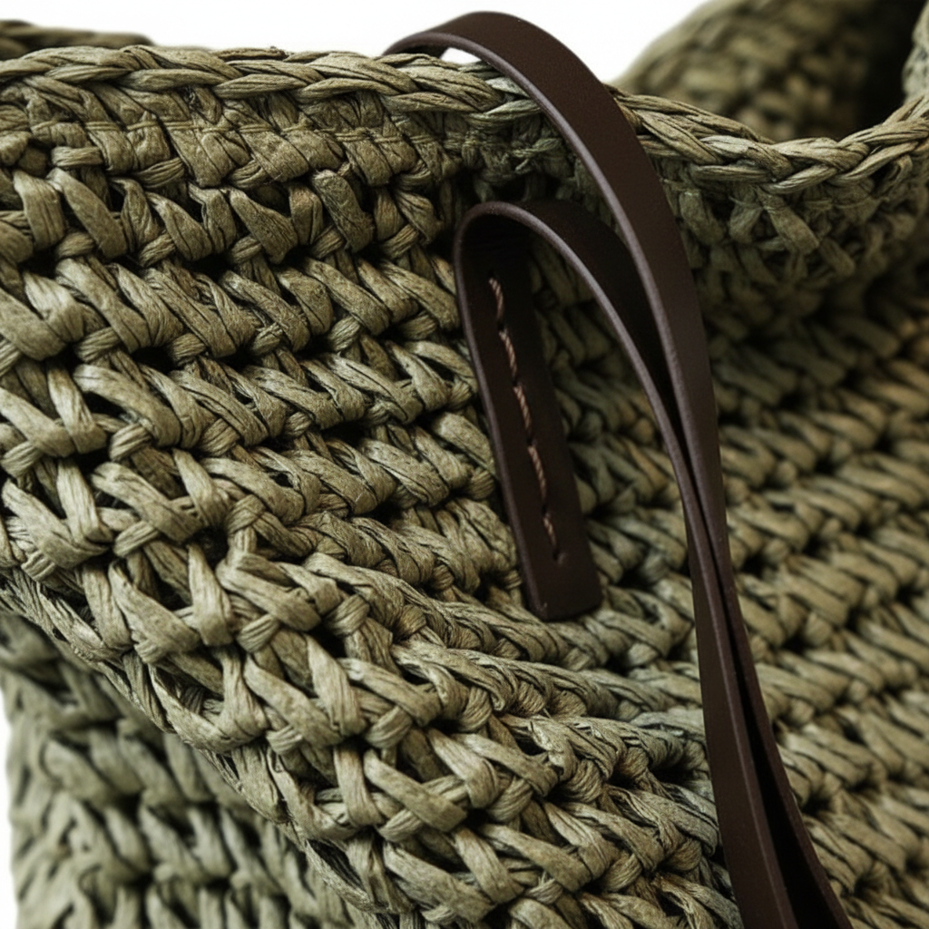 Charlotte | Women's Beach Bag With Woven Texture And Shoulder Straps | Casual