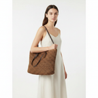 Charlotte | Women's Beach Bag With Woven Texture And Shoulder Straps | Casual