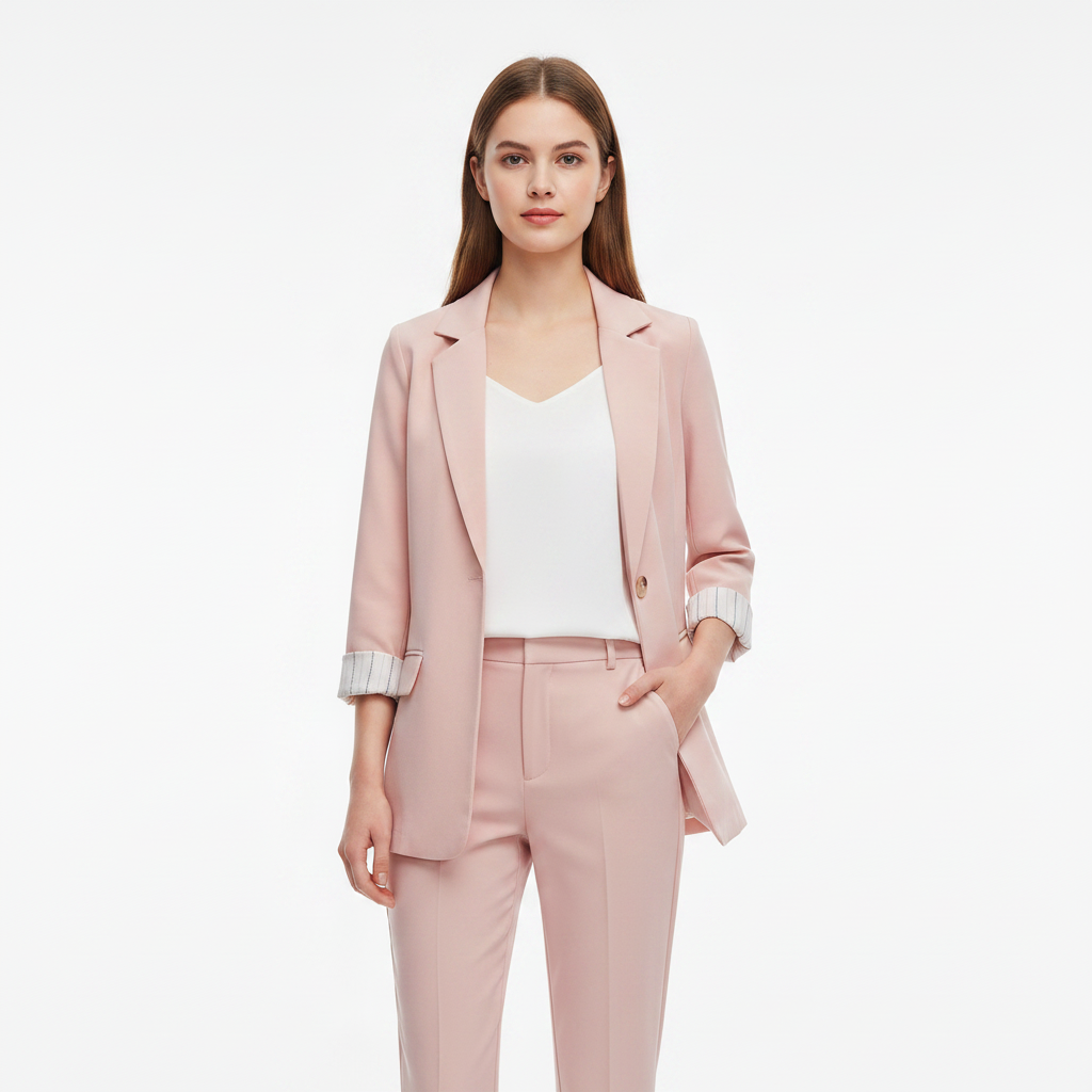 Charlotte | Women's Blazer Pants And Top With Long Sleeve And Pleated Detail | Elegant
