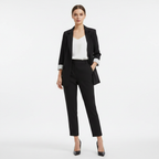 Charlotte | Women's Blazer Pants And Top With Long Sleeve And Pleated Detail | Elegant