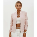 Charlotte | Women's Bomber Jacket With Zip Closure And Ruched Sleeves | Chic