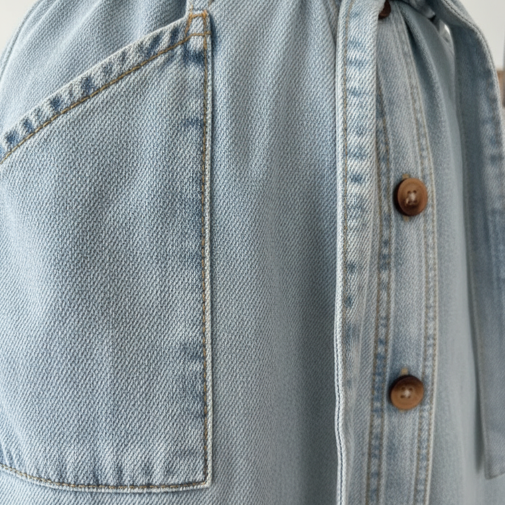 Charlotte | Women's Denim Dress With Sleeveless Design And Button Closure | Casua