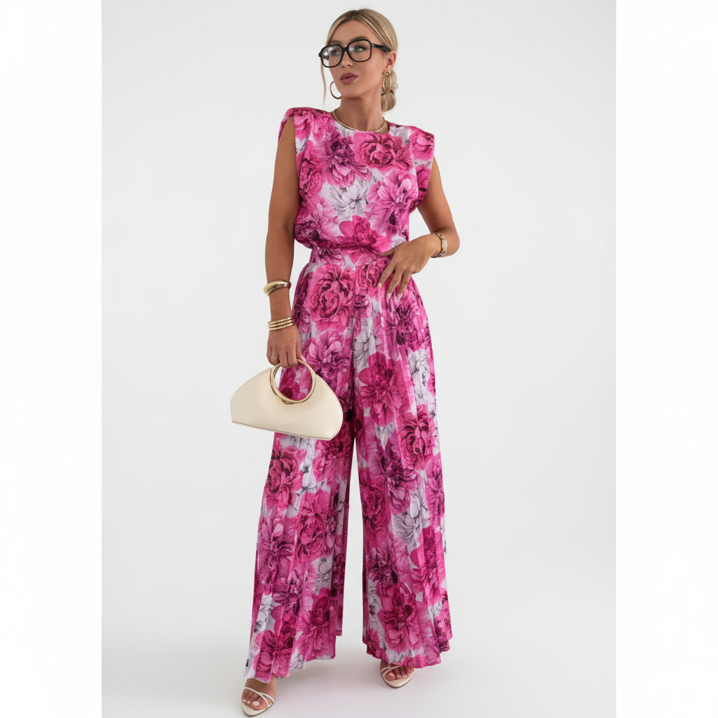 Charlotte | Women's Formal Dress With Sleeveless Design And Pleated Pants | Elegant