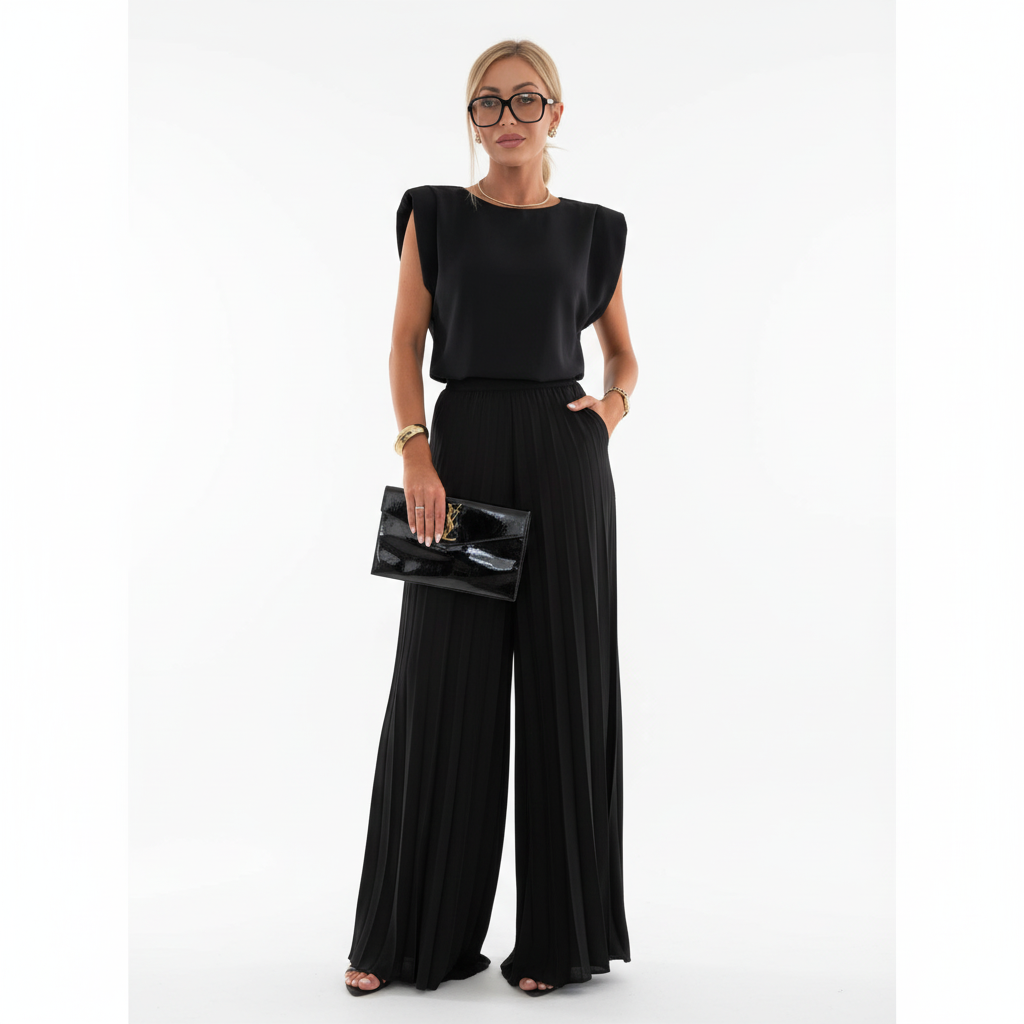 Charlotte | Women's Formal Dress With Sleeveless Design And Pleated Pants | Elegant