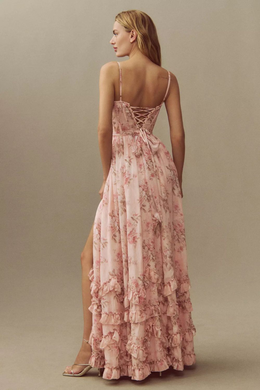 Charlotte | Women's Graduation Dress With Sweetheart Bodice And Flower Print | Feminine