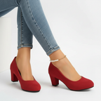 Charlotte | Women's Heels With Block Heel And Rounded Toe | Elegant