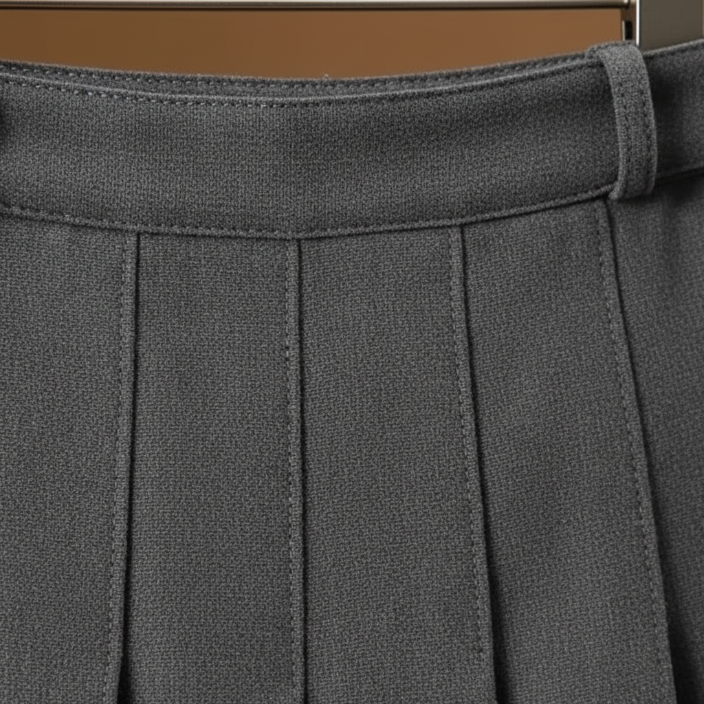 Charlotte | Women's Midi Skirt With Pleated Design And Belt Detail | Elegant