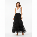 Charlotte | Women's Midi Skirt With Tiered Design And Pleated Layers | Elegant