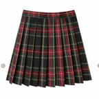 Charlotte | Women's Mini Skirt With Pleated Design And Check Pattern | Preppy