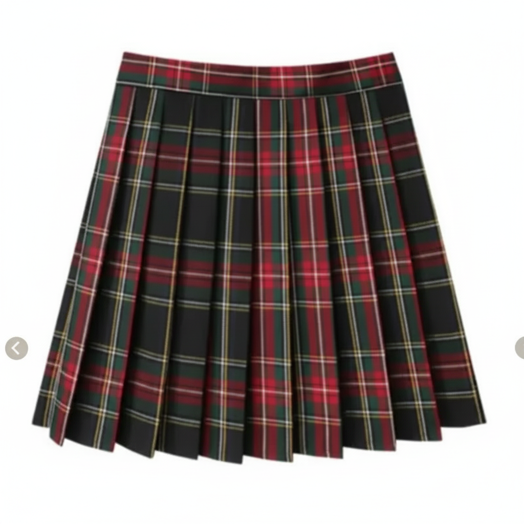 Charlotte | Women's Mini Skirt With Pleated Design And Check Pattern | Preppy
