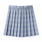Charlotte | Women's Mini Skirt With Pleated Design And Check Pattern | Preppy