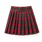Charlotte | Women's Mini Skirt With Pleated Design And Check Pattern | Preppy