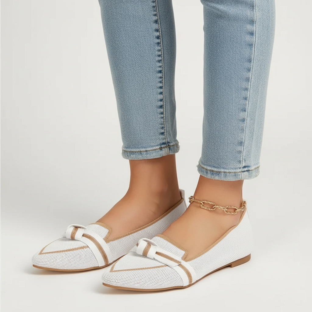Charlotte | Women's Orthopedic Loafers With Pointed Toe And Knotted Detail | Elegant