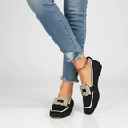 Charlotte | Women's Orthopedic Loafers With Rhinestone Detail And Slip On Design | Elegant