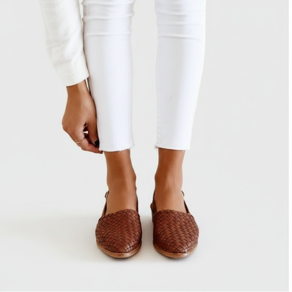Charlotte | Women's Orthopedic Sandals With Woven Texture And Slip On Design | Casual