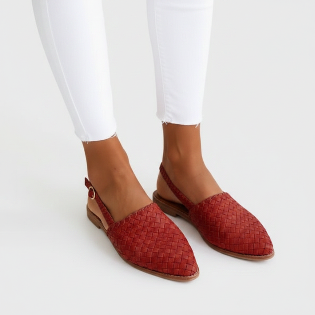 Charlotte | Women's Orthopedic Sandals With Woven Texture And Slip On Design | Casual