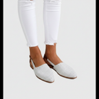 Charlotte | Women's Orthopedic Sandals With Woven Texture And Slip On Design | Casual