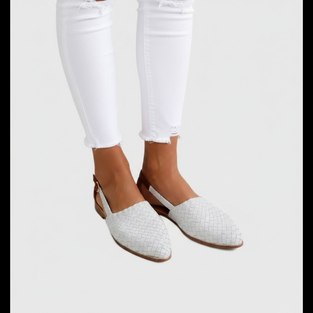 Charlotte | Women's Orthopedic Sandals With Woven Texture And Slip On Design | Casual