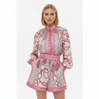 Charlotte | Women's Romper With High Neck And Printed Design | Chic