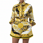 Charlotte | Women's Romper With High Neck And Printed Design | Chic