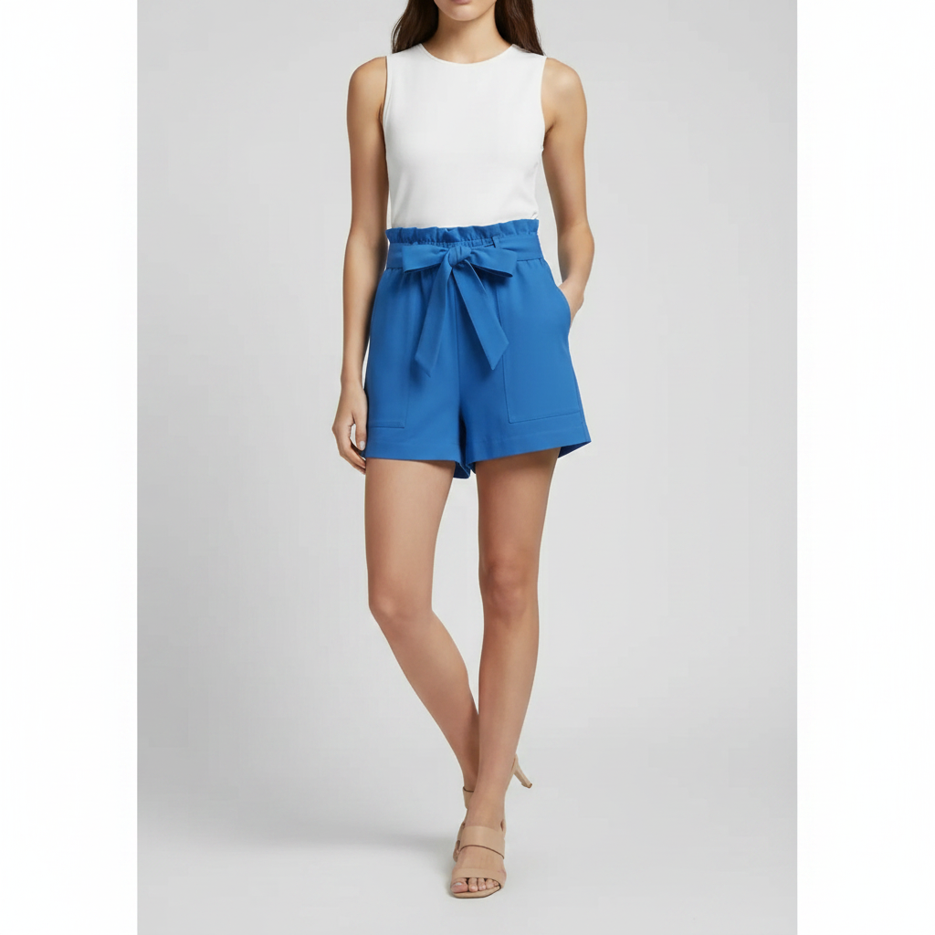 Charlotte | Women's Shorts With Pleated Waist And Front Pockets | Elegant