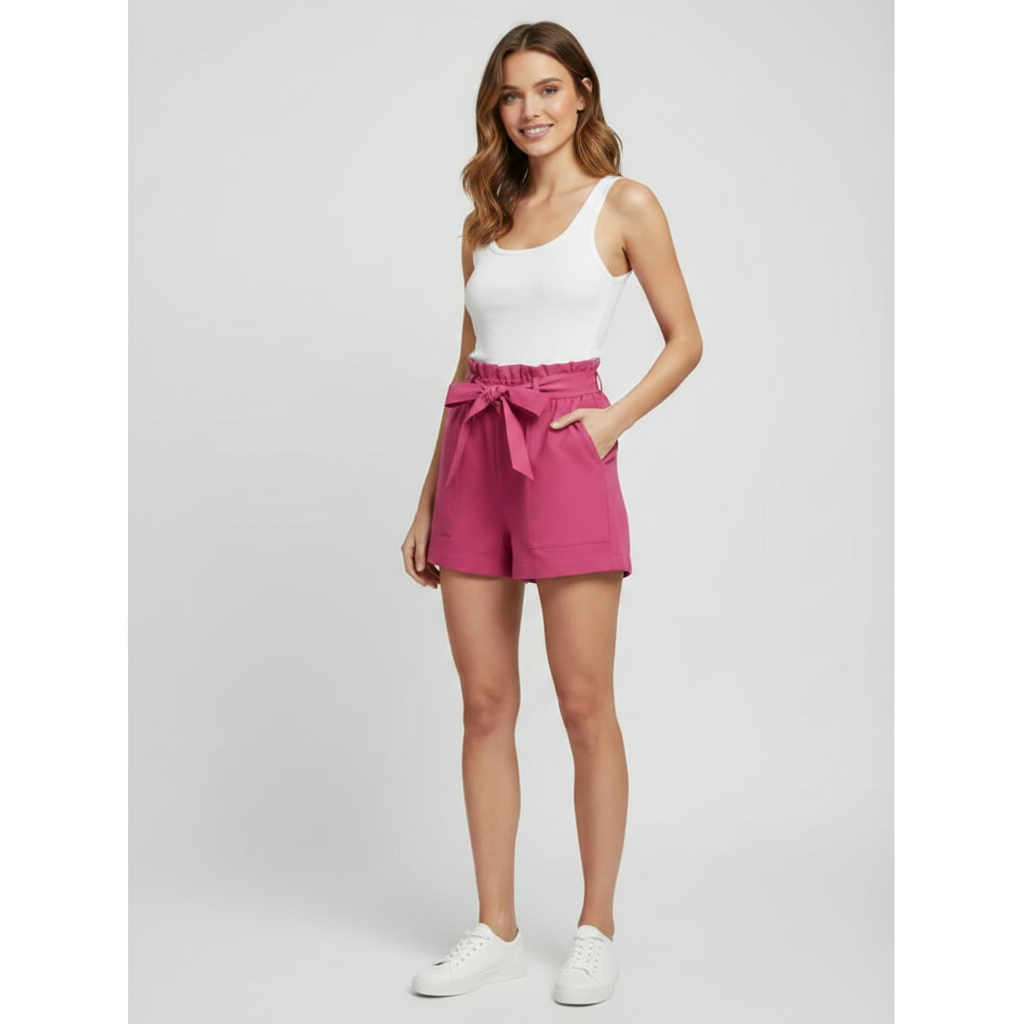 Charlotte | Women's Shorts With Pleated Waist And Front Pockets | Elegant