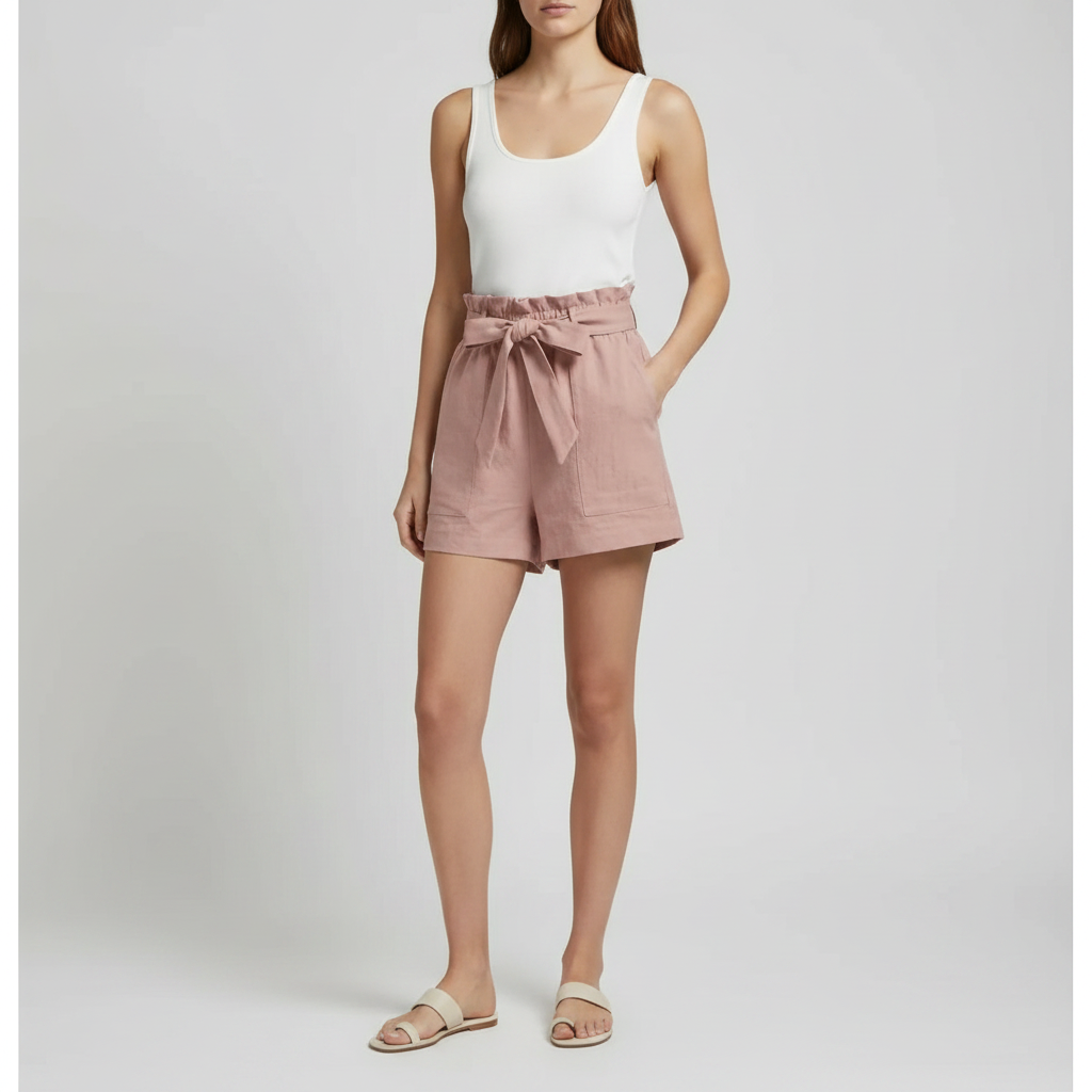 Charlotte | Women's Shorts With Pleated Waist And Front Pockets | Elegant