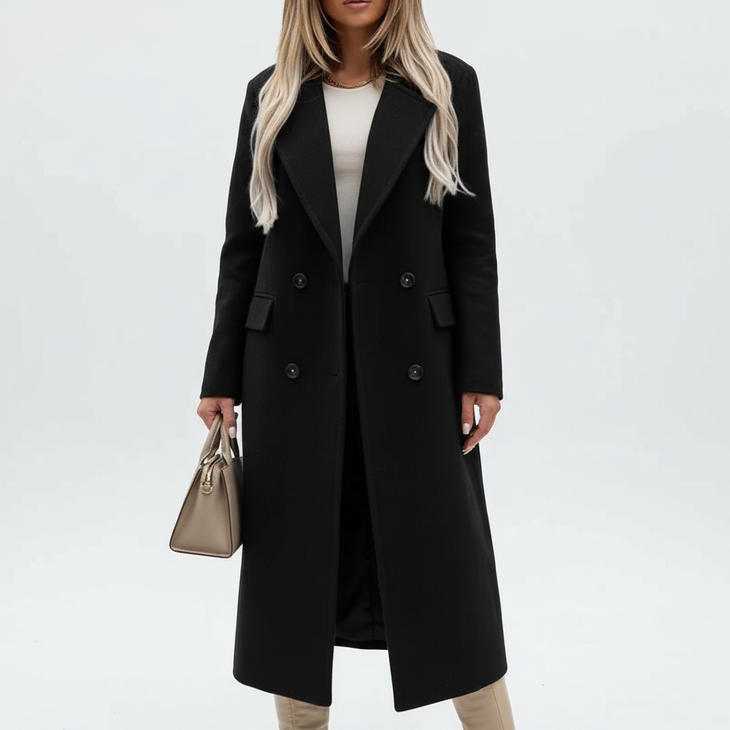 Charlotte | Women's Trench Coat With Double Breasted Buttons And Side Pockets | Classic