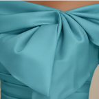 Charlotte | Women's Wedding Guest Dress With Off Shoulder Neckline And Bow Detail | Elegant