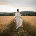 Charlotte | Women's Wedding Guest Maxi Dress With Draped Cape And Pleated Skirt | Elegant