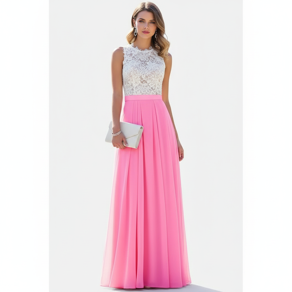 Charlotte | Women's Wedding Guest Maxi Dress With Sleeveless Design And Pleated Skirt | Elegant