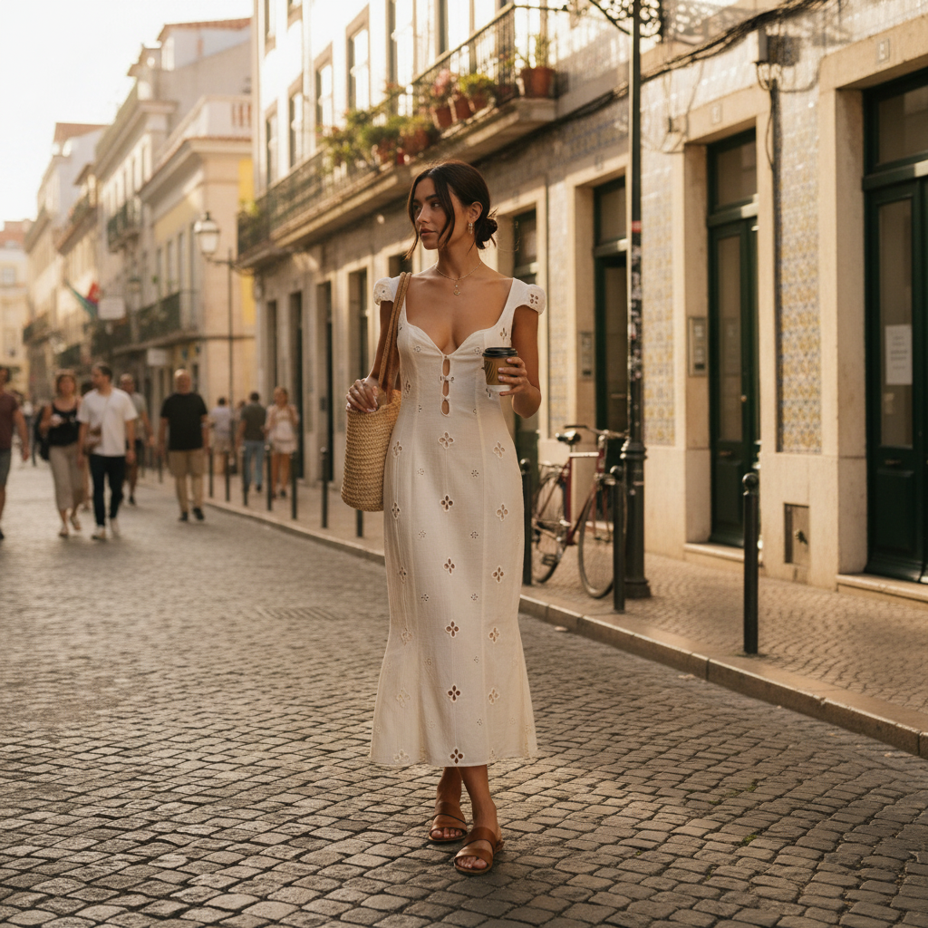 Charlotte | Women's Wedding Guest Midi Dress With Sweetheart Neckline And Cutout Detail | Elegant