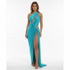 Elara | Women's Bodycon Maxi Dress With Front Slit And Sweetheart Neckline