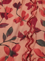 Elara | Women's Floral Maxi Dress With Adjustable Tie Waist And Cape Sleeves