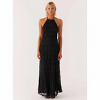 Elara | Women's Graduation Maxi Dress With Flower Print And Sweetheart Bodice