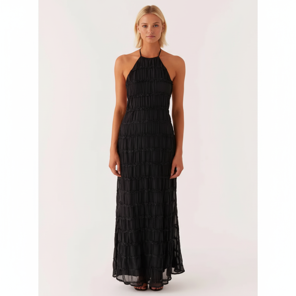 Elara | Women's Graduation Maxi Dress With Flower Print And Sweetheart Bodice