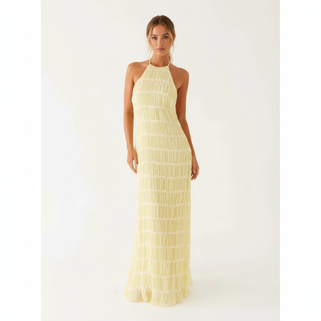 Elara | Women's Graduation Maxi Dress With Flower Print And Sweetheart Bodice
