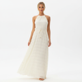 Elara | Women's Graduation Maxi Dress With Flower Print And Sweetheart Bodice
