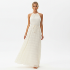 Elara | Women's Graduation Maxi Dress With Flower Print And Sweetheart Bodice