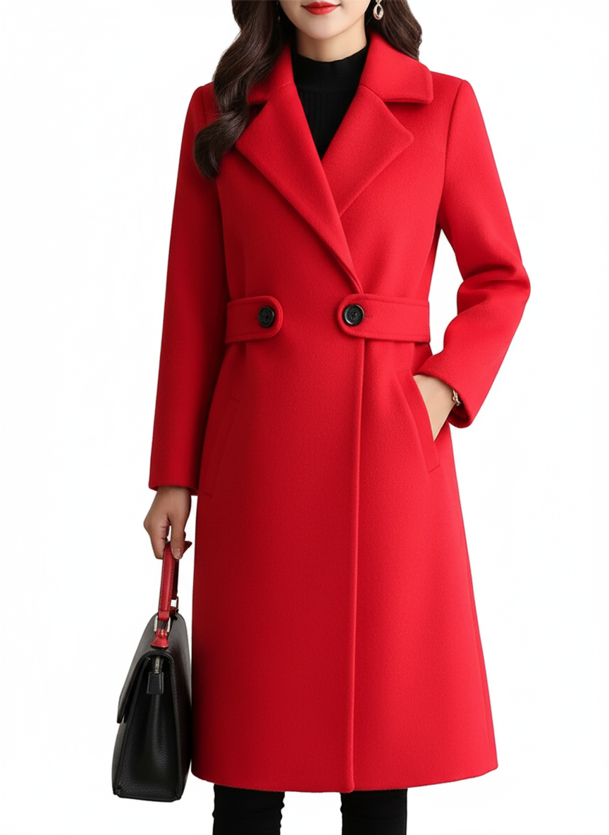 Elara | Women's Trench Coat With Classic Double Breasted Design And Belt
