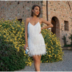 Elina | Women's Prom Dress With V Neck And Pleated Finish