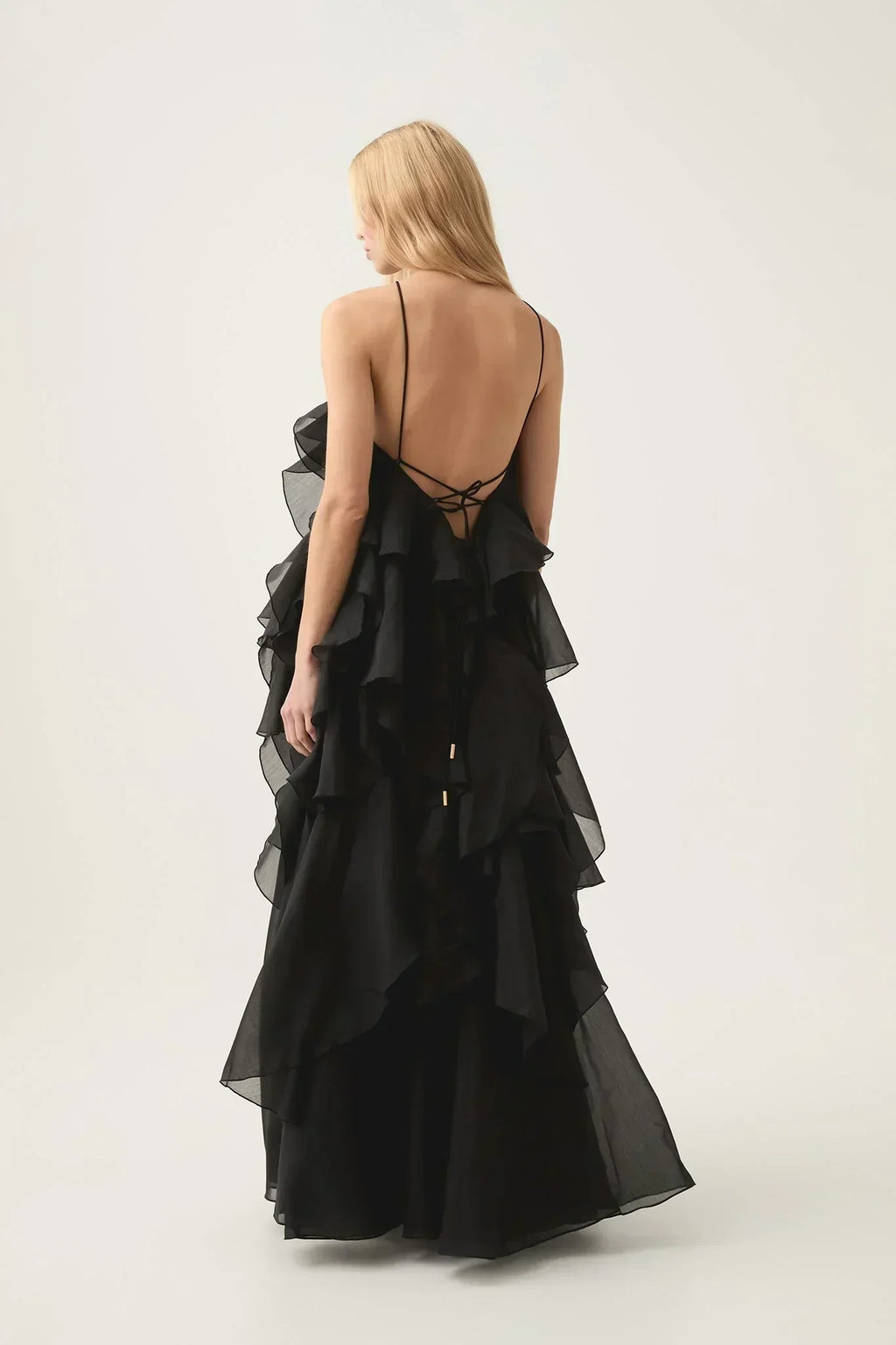 Elira | Women's Wedding Guest Dress With Strapless Bodice And Tiered Ruffles