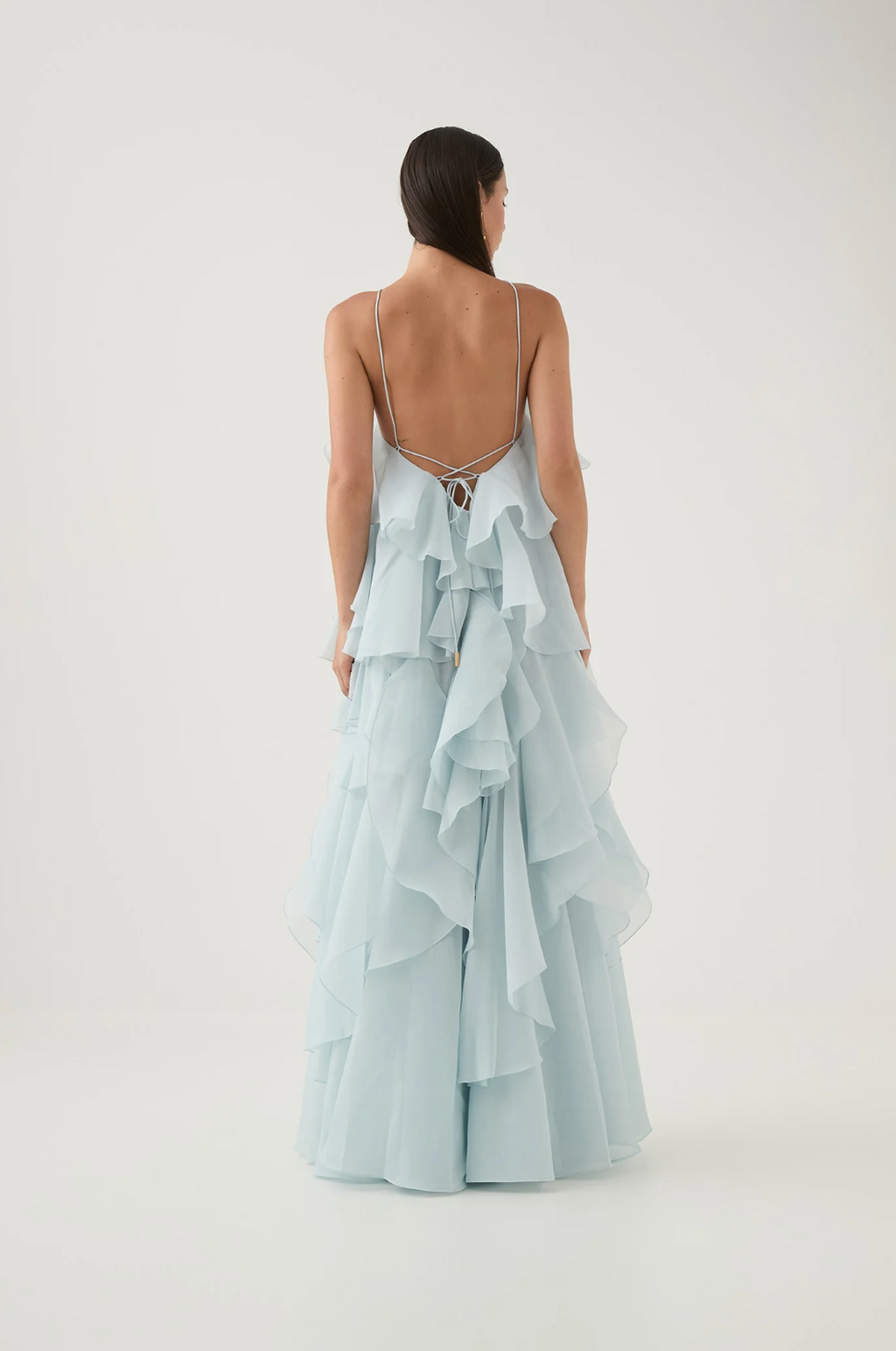 Elira | Women's Wedding Guest Dress With Strapless Bodice And Tiered Ruffles