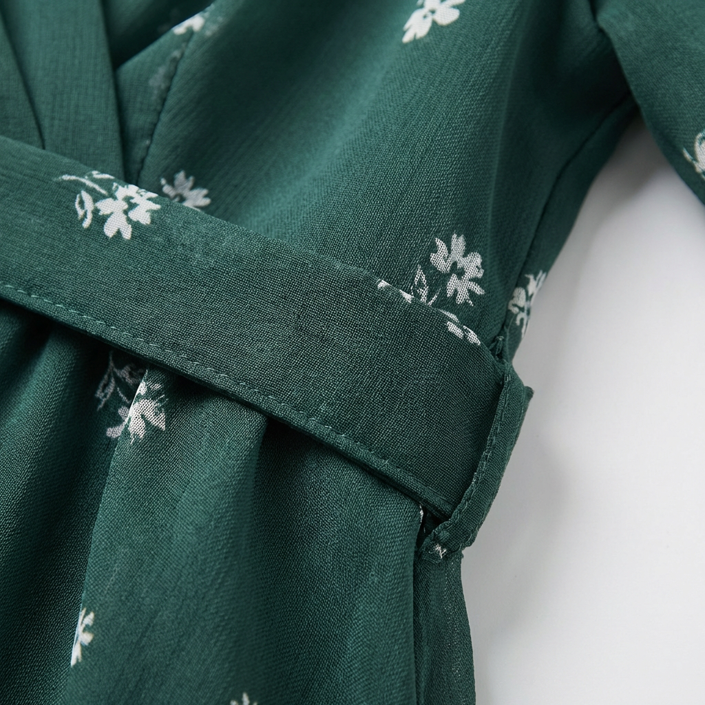 Eliza | Women’s Day Midi Dress With Floral Print And V-Neck Wrap Style | Elegant