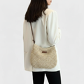Emma | Women's Beach Bag With Woven Texture And Crossbody Strap | Casual